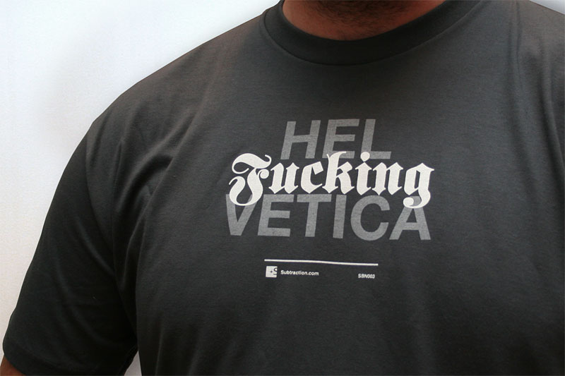 helvetica t-shirt